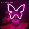 Lâmpada de Mesa para Modelagem LED Neon Transfronteiriça Lâmpada de Atmosfera Celebridade da Internet Decoração de Quarto para Festas de Natal Lanterna