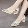 Sandalias de Moda Nuevas para Mujer Primavera y Otoño 2026, Sandalias de Punta Cerrada con Tacón Grueso, Mocasines de Verano 2025