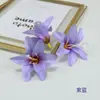 Cabeças de Flores Artificiais, Flores de Lírio Pequenas, Flores para Penteado, Enfeites de Cabelo Feitos à Mão, Flores de Seda, Materiais para Decoração de Caixa de Presente, Arranjo de Mesa