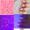 Adesivos Luminous para Nail Art Hot Stamping Atividades Seguras para Crianças Duradouros Brilhantes Padrões de Desenho Animado Decoração Diária para Festas Transfronteiriço