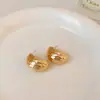 Color Dorado ~ Pendientes Geométricos de Frijol, Lujo Accesible de Nicho, Pendientes de Alta Gama, Versátiles, Joyería de Oreja Moderna y Sencilla