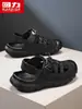 Sandalias de Jalar para Hombre 2026 Nuevas de Verano para Exteriores Antideslizantes de Doble Uso Resistentes al Agua para Playa Zapatos sin Cordones para Hombre