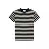 Camiseta de Rayas Retro con Hombros Rectos para Mujer, Verano 2026, Cuello Redondo, Holgada Casual Ajustada de Manga Corta Estilo Chica Caliente Top Corto