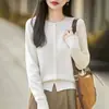 Elegante cárdigan de alta calidad, imitación 100% lana, con cuello redondo y botones para mujer, nuevo estilo otoño e invierno 2026, suéter versátil y favorecedor