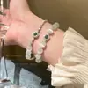 Pulsera de Cristal con Perlas Nueva 2026 para Mujer, Diseño de Nicho de Lujo Ligero, Pulsera de Alta Calidad, Pulsera de Perlas Estilo Ins