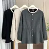 Camisa Elegante de Encaje con Cintura, Manga Larga, Cálida, Nueva Moda Otoño e Invierno, Tallas Grandes 100kg, 9147 para Chicas con Sobrepeso