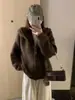 Abrigo suéter con capucha suave y grueso estilo coreano para mujer, nuevo estilo otoño e invierno, cárdigan de punto holgado y casual
