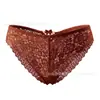 Amazon Ebay Comercio Exterior Tiro Medio Encaje Francés Tanga para Mujer Transparente Hueco Sexy Puro Deseo Algodón Puro Entrepierna