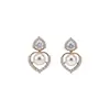 Aretes de perla con colgante de corazón de circón de aguja de plata, lujo ligero, de alta gama, modernos y exquisitos, aretes versátiles de nicho para mujer