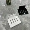 Estante de almacenamiento para jabón de tocador de baño de acrílico, sin perforaciones, montado en la pared, con drenaje, para jabón de lavandería