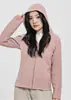 Nova jaqueta corta-vento para outono e inverno, casaco de yoga quente com capuz, moletom esportivo casual de corrida slim-fit