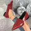 Sapatos Femininos de Bico Fino, Slip-On de Duas Vias, Salto Baixo, Novo Outono 2025, Tamanho Grande, Salto Bloco, Retro, Profissionais para Exportação