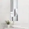 Pegatina de pared de espejo acrílico, calcomanía de pared de espejo autoadhesiva para dormitorio y baño, espejo de cuerpo entero para vestidor para niñas, espejo suave para uso doméstico