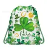 Wf084 St. Bolsa de TNT para Fiesta del Día de San Patricio Bolsa Promocional para Regalo Paquete Decorativo de Trébol de Cuatro Hojas Bolsillo