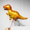 Globo de Dinosaurio de Dibujos Animados de Papel de Aluminio con Palo de Arrastre para Niños Decoración de Escena de Cumpleaños para Bebés de Guardería Juguete