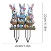 Decoraciones de Base Acrílica para Pascua, Adornos de Conejo para Jardín, Macetas Populares para Jardín