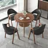 Juego de mesa y sillas de recepción y negociación de estilo minimalista nórdico para tiendas de té de leche y cafeterías, apartamentos y bed & breakfasts, mesa de comedor, mesa redonda pequeña para balcón