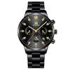 Nueva moda transfronteriza Reloj de Hombre correa de acero aleado reloj de cuarzo juego de pulsera timón una generación de cabello