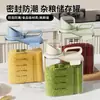 Pote de Armazenamento para Cozinha Balde de Arroz Transparente Balde Doméstico para Grãos e Cereais Selado Quatro Travas Pote de Grãos à Prova de Insetos Caixa de Arroz Farinha de Arroz