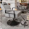 Silla de Salón Reclinable con Altura Ajustable para Cortes de Cabello, Giratoria y Adecuada para Teñido de Cabello, Hecha de Acero Inoxidable