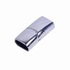 Pulsera de cuerda de cuero con hebilla magnética de acero inoxidable, hebilla lateral de seguridad abierta, hebilla magnética rectangular plana de acero inoxidable 316