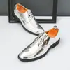 Zapatos de Cuero para Hombre Talla Grande Transfronterizos Comercio Exterior Nuevos Zapatos de Cuero Puntiagudos para Hombre Modernos Brillantes Zapatos Formales de Negocio Zapatos de Rendimiento