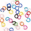 Llavero de anillo de plástico de colores Accesorios para abalorios DIY Colgante de anillo de resorte Gancho de campana Materiales para cadena de teléfono móvil