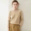 Suéter de Cachemira para Mujer BaiCaiRong Otoño/Invierno 2026 con Cuello Alto, Diseño Versátil, Tejido de Lana