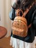 Bolso Pequeño Texturizado Retro para Mujer 2026 Otoño e Invierno Nuevo Estilo Mochila de Alta Gama Elegante Versátil Ropa de Trabajo Mochila Pequeña