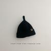 Gorro de lana de punto para bebé, otoño e invierno, bonito gorro cálido con pezón interior para niños y niñas que combina con todo.