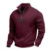 Estação Independente Transfronteiriça Veludo Pesado de Inverno Logo Casual Cor Sólida Simples Esportes ao Ar Livre Blusa Solta com Gola Alta para Homens