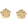Base para Brinco Ouro 14K Borboleta Coroa Flor Quadrado Pingente Micro-incrustado Zircônia Sintética Base para Brinco DIY Acessórios de Joia Feitos à Mão