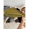[em estoque Coreia do Sul suéter infantil inverno meninos gola semi-alta cor sólida forrado com fleece blusa de baixo estilo western meninas pulôver