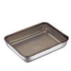 Plato para Empanadillas de Acero Inoxidable Caja de Conservación Caja de Almacenamiento Bandeja Espesada para Hornear Refrigerador Congelación Bandeja de Conservación Recipiente para Verduras