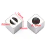 Acessórios de Contas Quadradas com Furo Passante Estilo Labbu Contas Soltas de Aço Inoxidável Chaveiro DIY Pingentes de Cordão de Couro