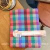 Xadrez grande colorido 100% algodão, tecido tingido em fio de algodão puro, color-blocking clássico para roupas femininas e infantis, looks pai e filho, acessórios para animais de estimação, DIY