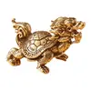 Oito Diagramas Sólidos Tartaruga Dragão Tartaruga Dragão da Sorte Decoração de Mesa para Casa Animal de Chá Objetos Antigos Artesanato Vintage de Latão Ornamentos