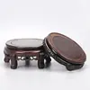 Base de Vaso de Madeira Maciça, Suporte de Vaso de Cerâmica, Ornamento de Bonsai, Bule, Bandeja Reservatório de Água de Ébano Preto, Artesanato, Bandeja de Base de Redwood