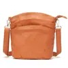 Bolso de Hombro Suave de Cuero de Vaca Retro, Bolso Cubo de Piel de Vaca de Primera Capa, Bolso de Piel Genuina para Mujer, Bolso Cruzado de Hombro Casual
