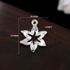 Flor de lazo de encaje hueco se puede abrir joyería diy tocado horquilla accesorios colgante con borla colgante pequeño