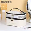 Bolsa de Cosméticos de Grande Capacidade para Mulheres, Bolsa Portátil para Armazenamento de Cosméticos, Estojo de Maquiagem para Produtos de Skincare de Viagem, Transparente Multifuncional Aprimorado