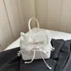 Borde de Encaje Estilo Coreano 2026 Nuevo Accesorio de Moda Bolso Elegante Mochila de Viaje Bolsa Escolar Pequeña Bolso de Doble Hombro
