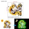 Película PET de dibujos animados Hada de las flores luminosa verde pegatina luminosa para interruptor AFG transfronteriza dormitorio sala de estar pegatina de pared decorativa