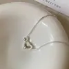 Conjunto de Colar e Pulseira Osso de Cobra Bola de Amor Feminino 2024 Novo Casual Mais Fácil de Combinar Temperamento de Nicho Colar Coração de Pêssego