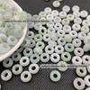 Anel de Jade Myanmar Grau A Translúcido Gelado 10x5mm Contas de Ábaco Contas de Roda Acessórios de Jade Ruyi Peças Soltas Alta Transluscidez Gelada