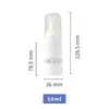 Frasco Portátil de Espuma Mousse para Viagem 100ml Plástico PET Branco Frasco com Bomba Boca de 30mm Frasco Espumador de Mousse Feito Sob Medida