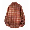Camisa para Hombre 2026 Otoño Nueva Camisa de Manga Larga a Cuadros Tie-Dye Holgada Talla Grande para Hombre Top para Hombre