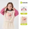 Sudadera Infantil para Niñas Dudu Top de Invierno para Niños Ropa de Manga Larga para Niñas con Forro Polar Delgado 2026 Nueva Ropa Casual