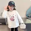 Camiseta linda de manga larga para niña, 100% algodón, camiseta básica para niños, nuevo estilo primavera y otoño 2026, top estudiantil de moda
