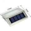 Luz de Pared Solar Triángulo 3LED Acero Inoxidable Luz Solar de Jardín Solar Escalera Solar